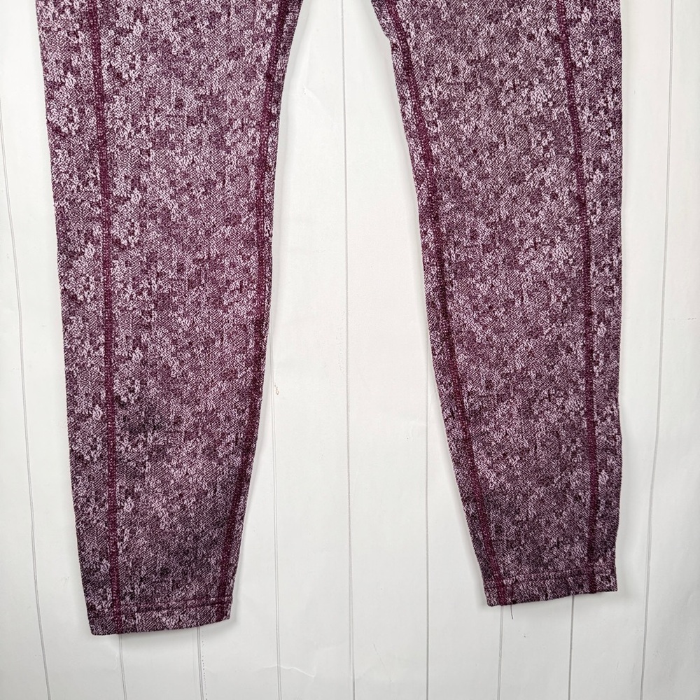 Mondetta Performance Luxury Sporty Purple Print Leggings Workout Yoga size Large - Picture 4 of 9